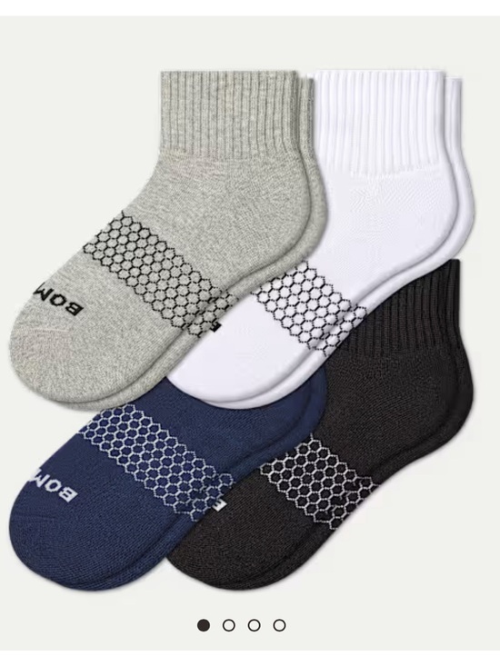 Bombas Accessories - 4 Pairs Bombas Daily Quarter Socks Size Medium 6-10